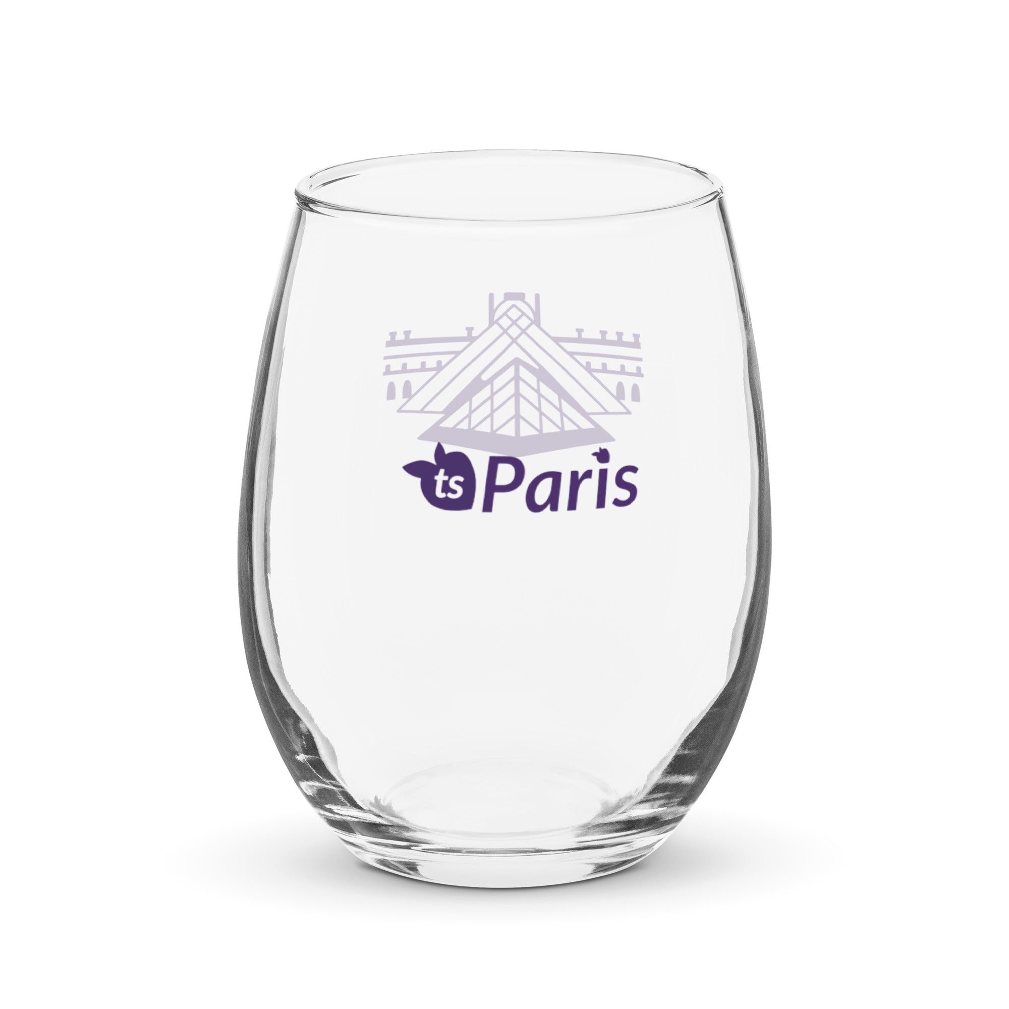 tsgabrielle® • Paris – The Louvre Pyramid • Stemless Wine Glass • 15 oz •