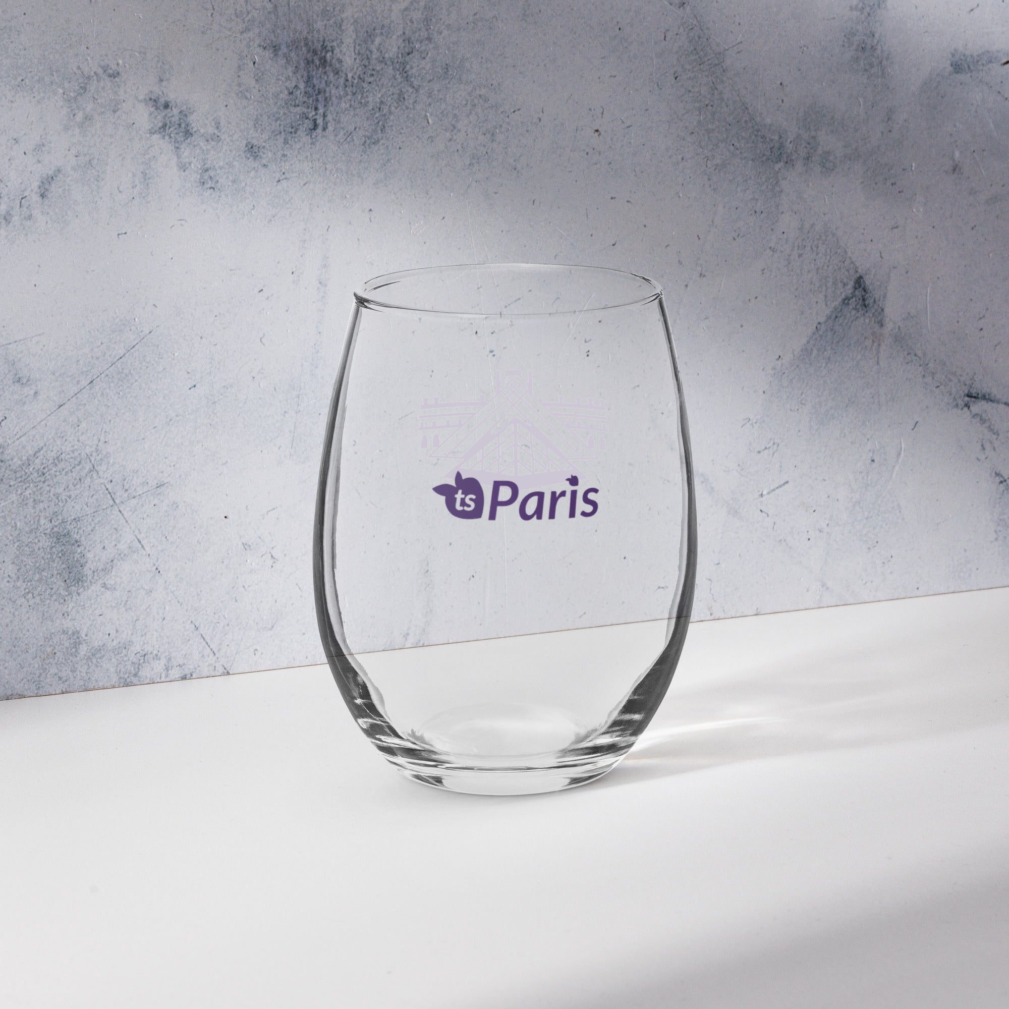 tsgabrielle® • Paris – The Louvre Pyramid • Stemless Wine Glass • 443 ml