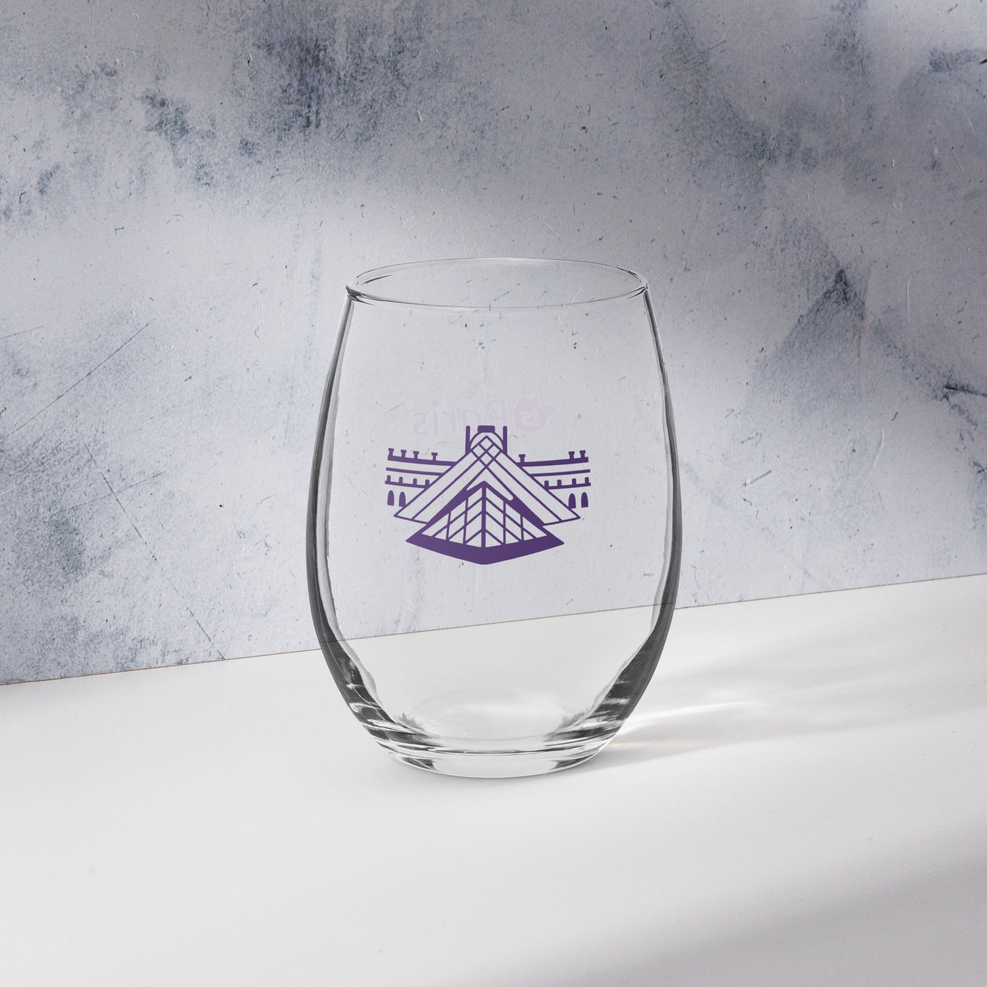 tsgabrielle® • Paris – The Louvre Pyramid • Stemless Wine Glass