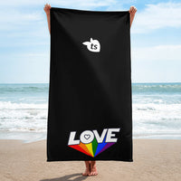 tsgabrielle® • Pride 25 - Love • Towel • Black • 76 x 152 cm