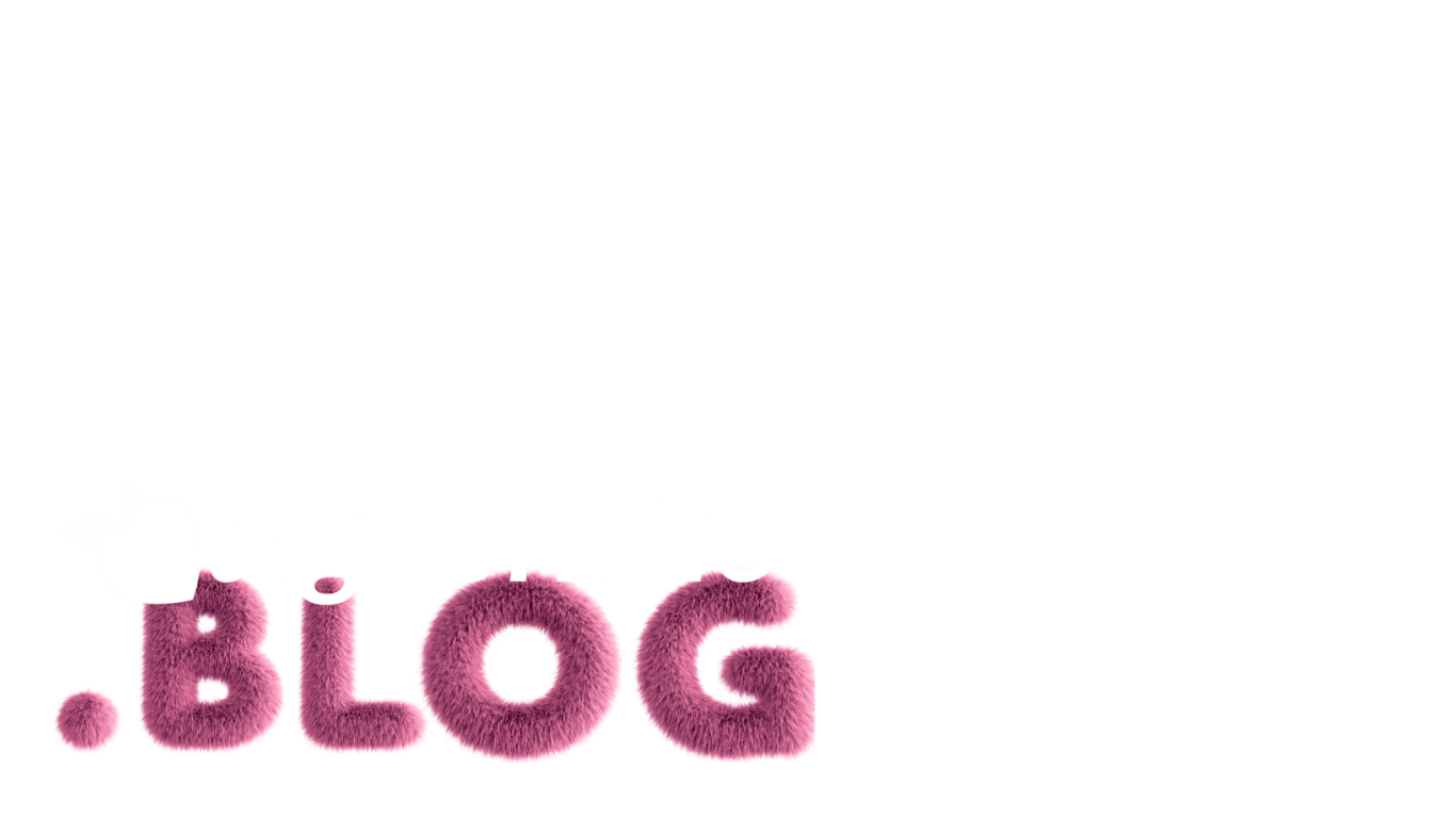 Text '.BLOG' in pink on a white background