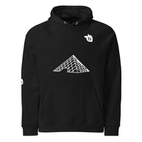 tsgabrielle® • For Him 👔 • Paris- The Louvre Pyramid • Eco Raglan Hoodie • Black • 100% Organic Cotton •