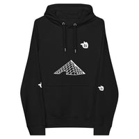 tsgabrielle® • For Him 👔 • Paris- The Louvre Pyramid • Eco Raglan Hoodie • Black • 100% Organic Cotton •