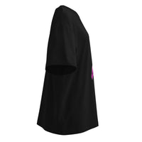 tsgabrielle® • For Him 👔 • Flamant 🦩 Rose • Oversized High Neck T-Shirt • Black • Organic Cotton •