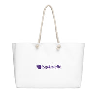 tsgabrielle® • Paris - Arc de Triomphe • Oversized Weekender Bag • White