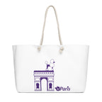 tsgabrielle® • Paris - Arc de Triomphe • Oversized Weekender Bag • White