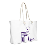 tsgabrielle® • Paris - Arc de Triomphe • Oversized Weekender Bag • White