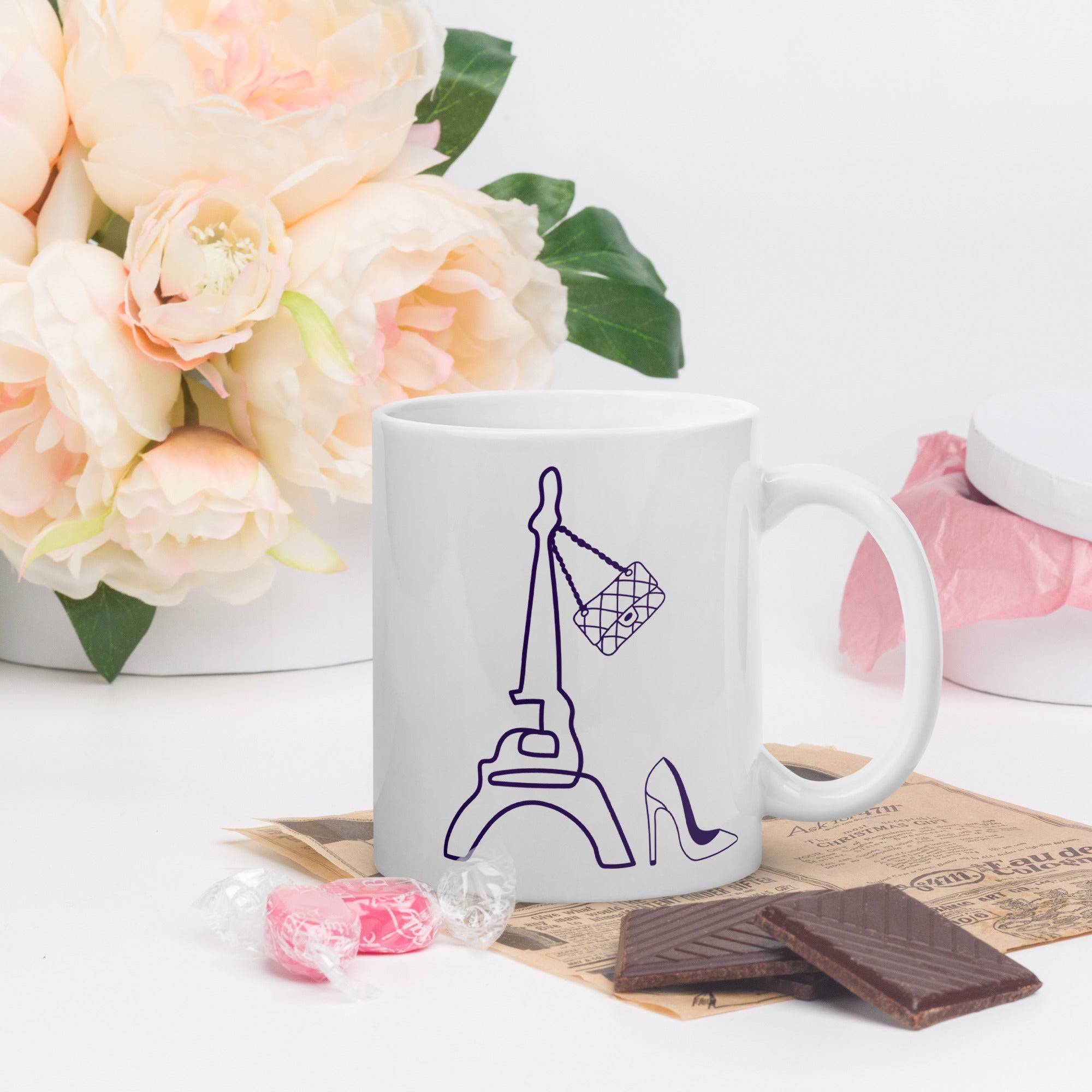 tsgabrielle® • Paris - La Tour Eiffel • Glossy Mug • White • Ceramic • 325 ml