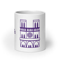 tsgabrielle® • Paris - Notre-Dame Cathedral • Glossy Mug • White • Ceramic • 3 Sizes • 20 oz White Ceramic