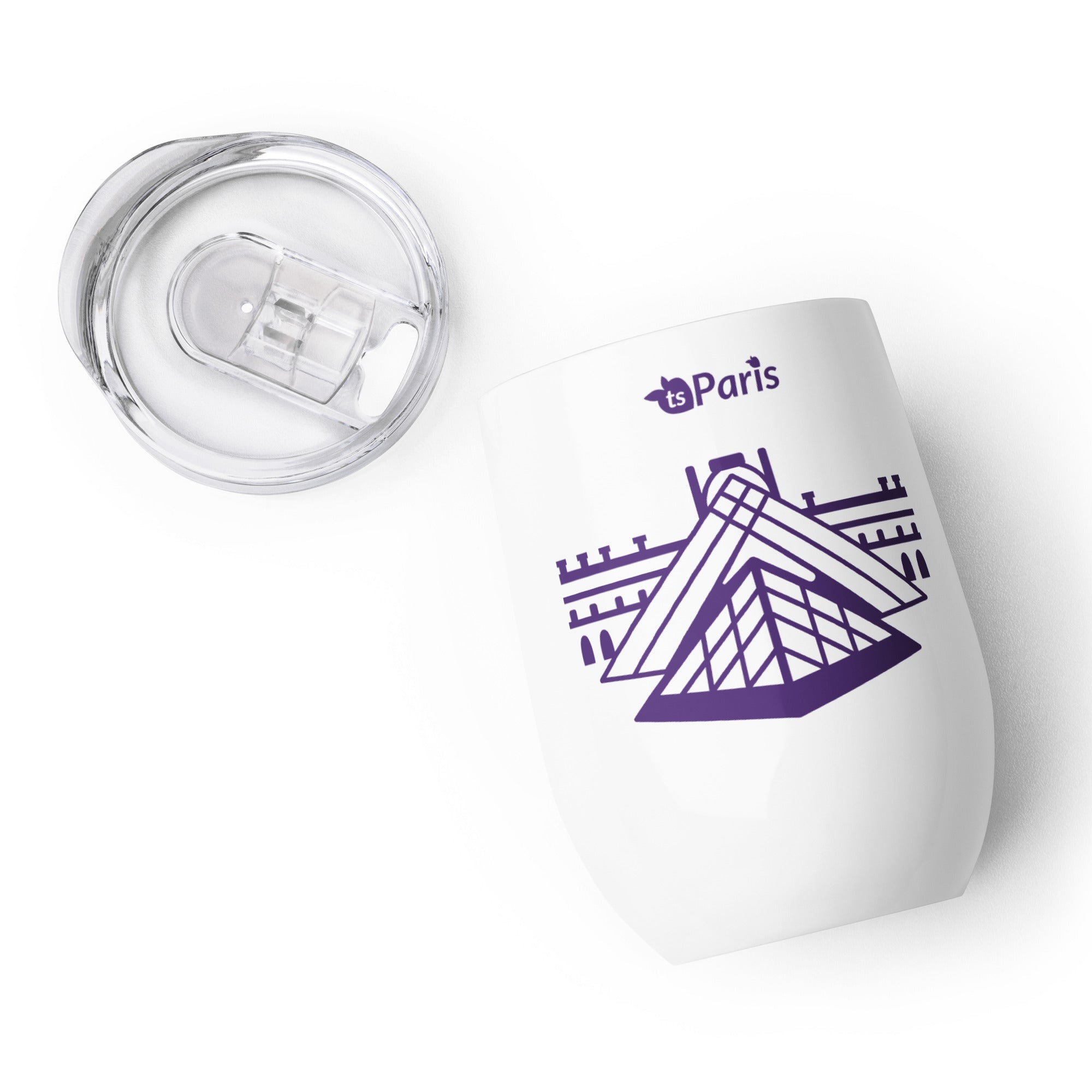 tsgabrielle® • Paris - La Tour Eiffel • Wine Tumbler • 12 oz • White 12 fl. oz.